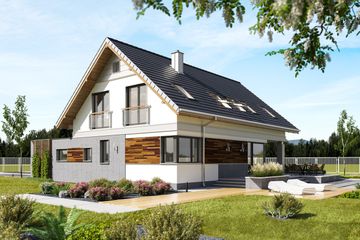  Projekt domu Zenon Rex (1530) (KRD2688) - projekt domu parterowego z poddaszem - Zdjęcie 4