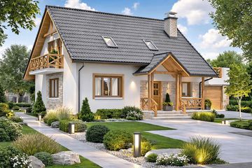  Projekt domu BW-49 wariant 2 (JGC1132) - projekt domu parterowego z poddaszem - Zdjęcie 2