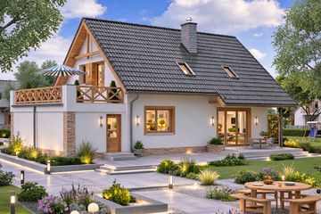  Projekt domu BW-49 wariant 2 (JGC1132) - projekt domu parterowego z poddaszem - Zdjęcie 3