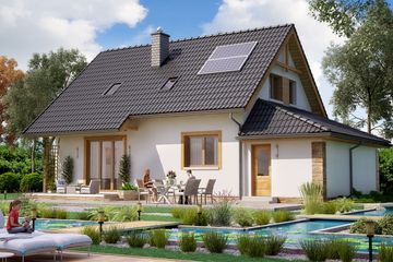  Projekt domu BW-49 wariant 1 (JGC1131) - projekt domu parterowego z poddaszem - Zdjęcie 2