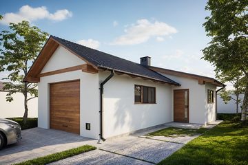  Projekt garażu G269 - Budynek garażowo - gospodarczy (PRA1327) - projekt garażu parterowego - Zdjęcie 1