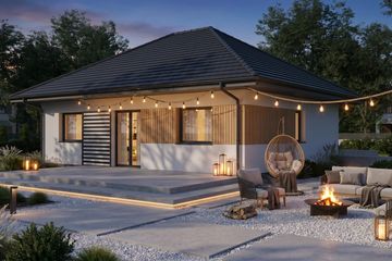 Projekt domu Modestus II - parterowy dom o powierzchni 58,02 m², dach kopertowy - ujęcie 8