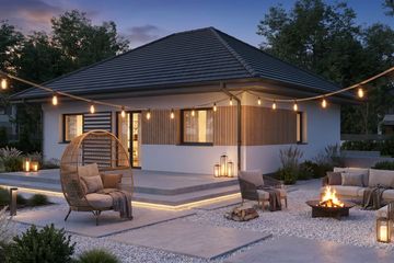 Projekt domu Modestus II - parterowy dom o powierzchni 58,02 m², dach kopertowy - ujęcie 9