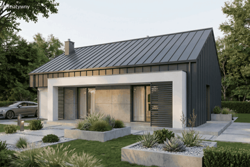 Projekt domu Humilis I - parterowy dom o powierzchni 69,14 m², dach dwuspadowy - ujęcie 14