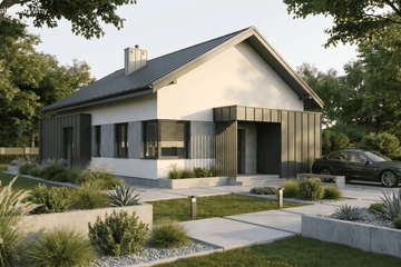 Projekt domu Humilis I - parterowy dom o powierzchni 69,14 m², dach dwuspadowy - ujęcie 16