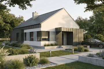 Projekt domu Humilis I - parterowy dom o powierzchni 69,14 m², dach dwuspadowy - ujęcie 17