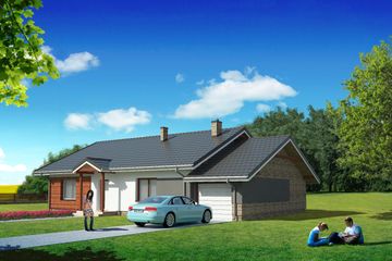  Projekt domu Angustus I G1 (SLS1007) - projekt domu parterowego - Zdjęcie 1