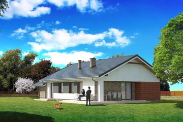  Projekt domu Angustus I G1 (SLS1007) - projekt domu parterowego - Zdjęcie 2