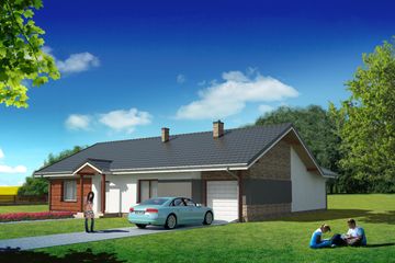  Projekt domu Angustus I G2 (SLS1008) - projekt domu parterowego - Zdjęcie 1