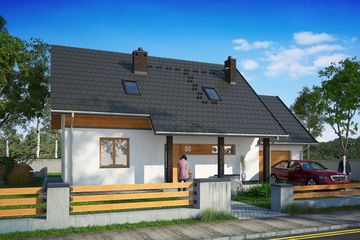  Projekt domu Familiaris III G1 (SLS1031) - projekt domu parterowego z poddaszem - Zdjęcie 1