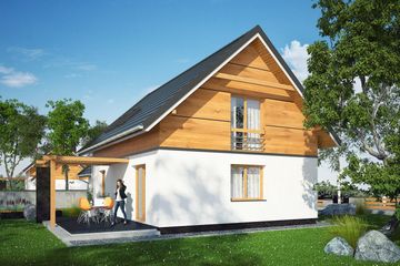  Projekt domu Familiaris III G1 (SLS1031) - projekt domu parterowego z poddaszem - Zdjęcie 2