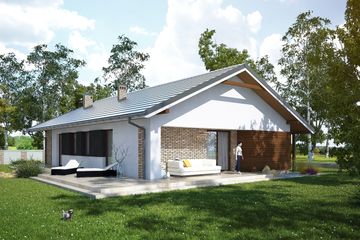  Projekt domu Angustus II G1 (SLS1009) - projekt domu parterowego - Zdjęcie 2