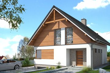  Projekt domu Carus I PG1 (SLS1011) - projekt domu parterowego z poddaszem - Zdjęcie 1