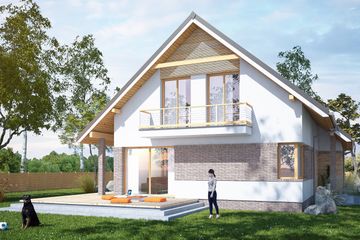  Projekt domu Acceptus I G1 (SLS1000) - projekt domu parterowego z poddaszem - Zdjęcie 2