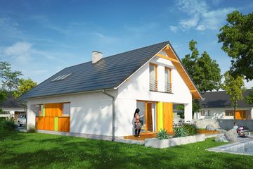  Projekt domu Longus I G2 (SLS1043) - projekt domu parterowego z poddaszem - Zdjęcie 2