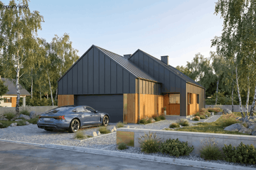 Projekt domu Longus I G2 - parterowy z poddaszem dom o powierzchni 124,11 m², dach dwuspadowy - ujęcie 4