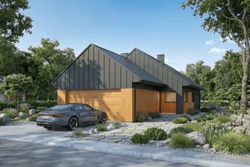 Projekt domu Longus I G2 - parterowy z poddaszem dom o powierzchni 124,11 m², dach dwuspadowy - ujęcie 11