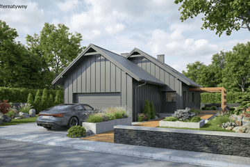 Projekt domu Longus I G2 - parterowy z poddaszem dom o powierzchni 124,11 m², dach dwuspadowy - ujęcie 12