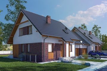  Projekt domu Duplicatus II PG1 (SLS1156) - projekt domu parterowego z poddaszem - Zdjęcie 1