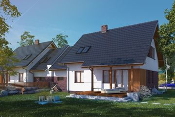  Projekt domu Duplicatus II PG1 (SLS1156) - projekt domu parterowego z poddaszem - Zdjęcie 2