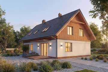  Projekt domu Vilis III G1 (SLS1029) - projekt domu parterowego z poddaszem - Zdjęcie 2