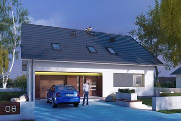  Projekt domu Properus I G1 (SLS1026) - projekt domu parterowego z poddaszem - Zdjęcie 1