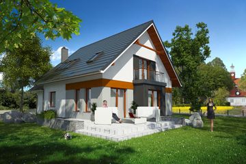  Projekt domu Directus I G1 (SLS1013) - projekt domu parterowego z poddaszem - Zdjęcie 2