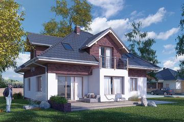  Projekt domu Acer I G2 (SLS1073) - projekt domu parterowego z poddaszem - Zdjęcie 2