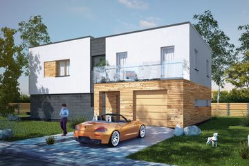  Projekt domu Quadratus I G1 (SLS1059) - projekt domu z pełnym piętrem - Zdjęcie 1