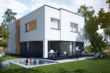  Projekt domu Quadratus I G1 (SLS1059) - projekt domu z pełnym piętrem - Zdjęcie 2