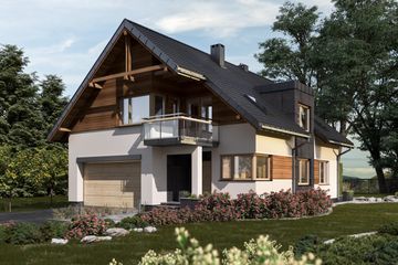  Projekt domu Alodia (1529) (KRD2689) - projekt domu parterowego z poddaszem - Zdjęcie 1