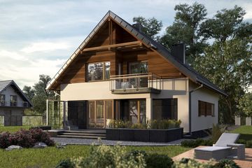  Projekt domu Alodia (1529) (KRD2689) - projekt domu parterowego z poddaszem - Zdjęcie 2