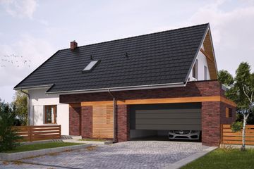  Projekt domu Silentis I G1 (SLS1070) - projekt domu parterowego z poddaszem - Zdjęcie 1