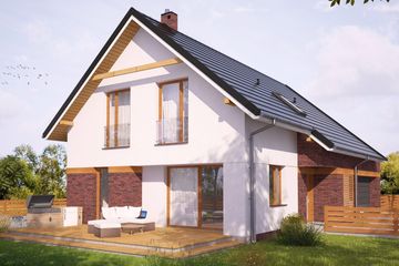  Projekt domu Silentis I G1 (SLS1070) - projekt domu parterowego z poddaszem - Zdjęcie 2