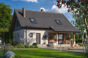 Projekt domu Amor - parterowy z poddaszem dom o powierzchni 117,31 m², dach dwuspadowy - ujęcie 7