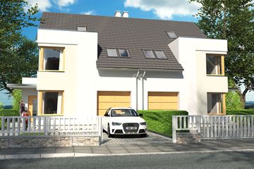  Projekt domu Diana Grande B bliźniak (WRD2522) - projekt domu parterowego z poddaszem - Zdjęcie 1