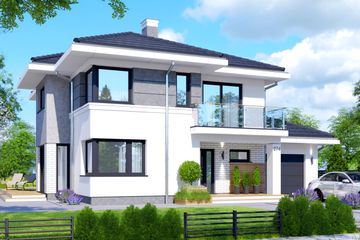  Projekt domu APS 274 (LUA1388) - projekt domu z pełnym piętrem - Zdjęcie 1