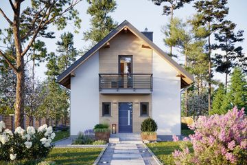  Projekt domu Krasnal (1539) (KRD2690) - projekt domu parterowego z poddaszem - Zdjęcie 2