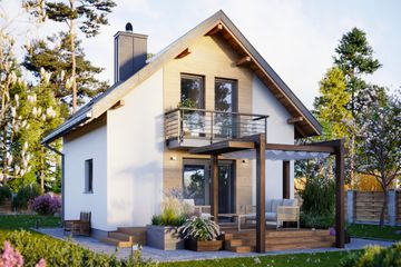  Projekt domu Krasnal (1539) (KRD2690) - projekt domu parterowego z poddaszem - Zdjęcie 1