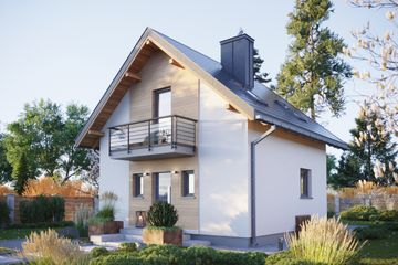  Projekt domu Krasnal (1539) (KRD2690) - projekt domu parterowego z poddaszem - Zdjęcie 3