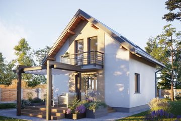  Projekt domu Krasnal (1539) (KRD2690) - projekt domu parterowego z poddaszem - Zdjęcie 4