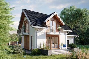  Projekt domu Romek (1541) (KRD2694) - projekt domu parterowego z poddaszem - Zdjęcie 2