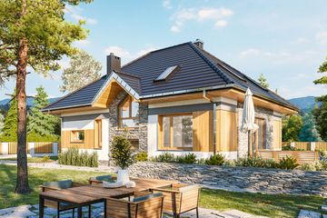  Projekt domu Mały Dworek (1543) (KRD2692) - projekt domu parterowego z poddaszem - Zdjęcie 4