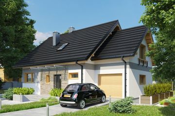  Projekt domu Sybilla (1547) (KRD2696) - projekt domu parterowego z poddaszem - Zdjęcie 2