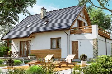  Projekt domu BW-36 wariant 2 (FL) (JGC1138) - projekt domu parterowego z poddaszem - Zdjęcie 3