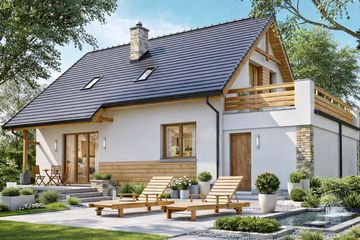  Projekt domu BW-36 wariant 2 (FL) (JGC1138) - projekt domu parterowego z poddaszem - Zdjęcie 3