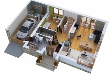  Projekt domu BW-36 wariant 2 (FL) (JGC1138) - projekt domu parterowego z poddaszem - Zdjęcie 4