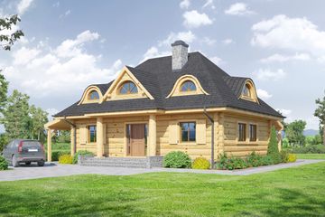  Projekt domu Chmielniki małe dw 47 (KRP1950) - projekt domu parterowego z poddaszem - Zdjęcie 1