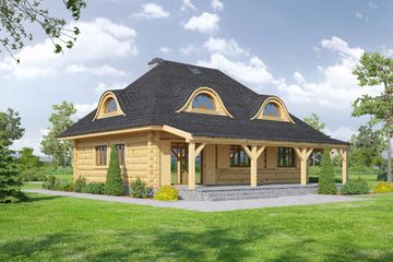  Projekt domu Chmielniki małe dw 47 (KRP1950) - projekt domu parterowego z poddaszem - Zdjęcie 2