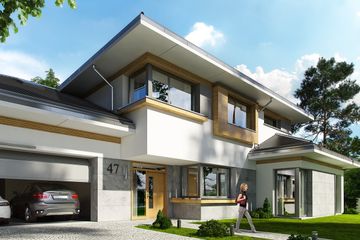  Projekt domu Spokojny zakątek (WAH1687) - projekt domu z pełnym piętrem - Zdjęcie 2